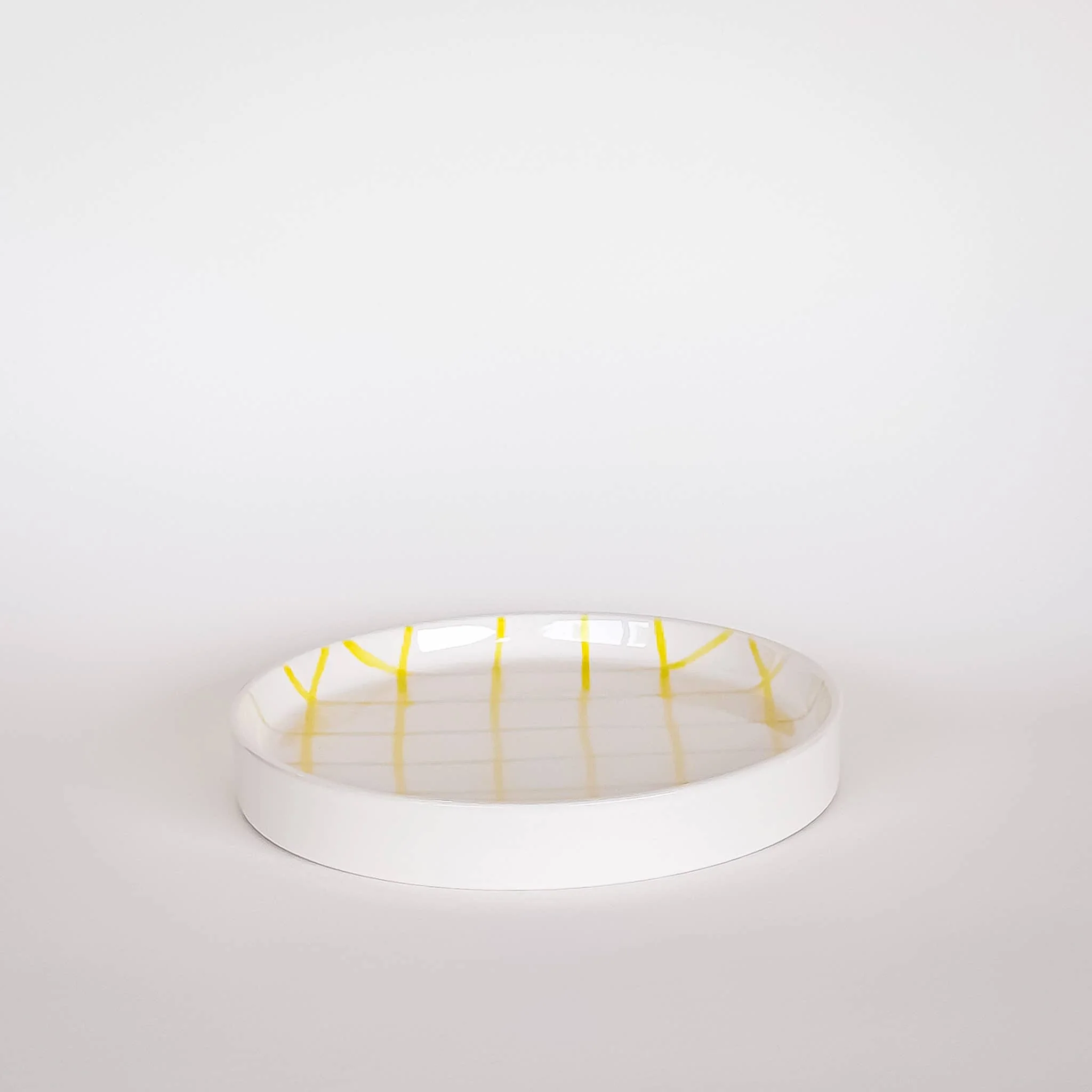 Petite assiette Grid spiaggia jaune - Image 2