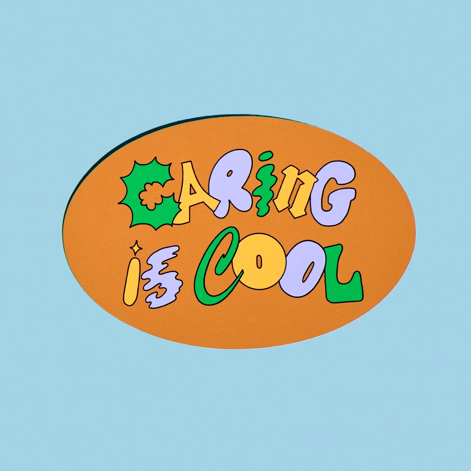 Autocollant 'Caring is cool'