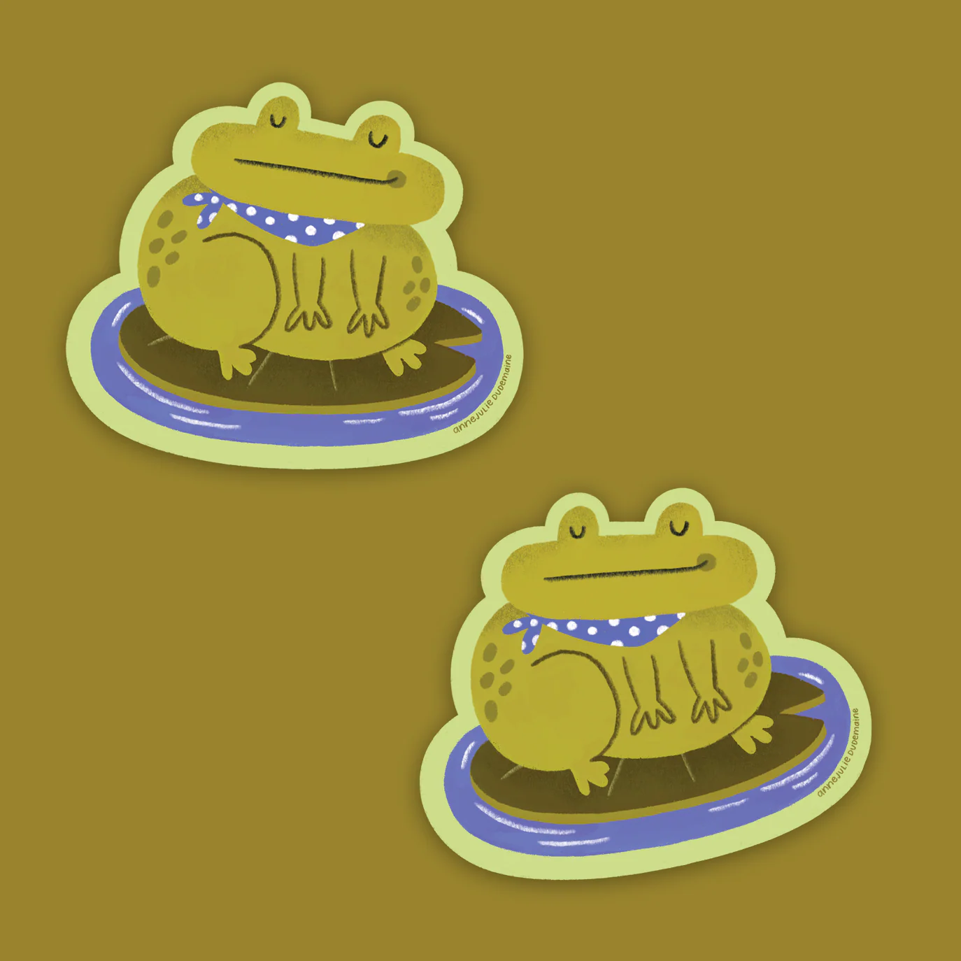 Autocollant Grenouille Zen