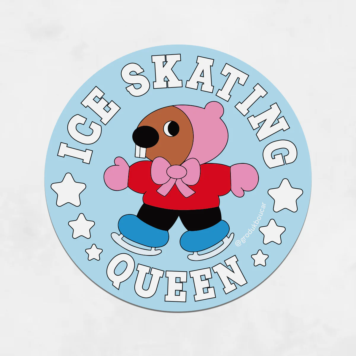 Autocollant Ice Skating Quen