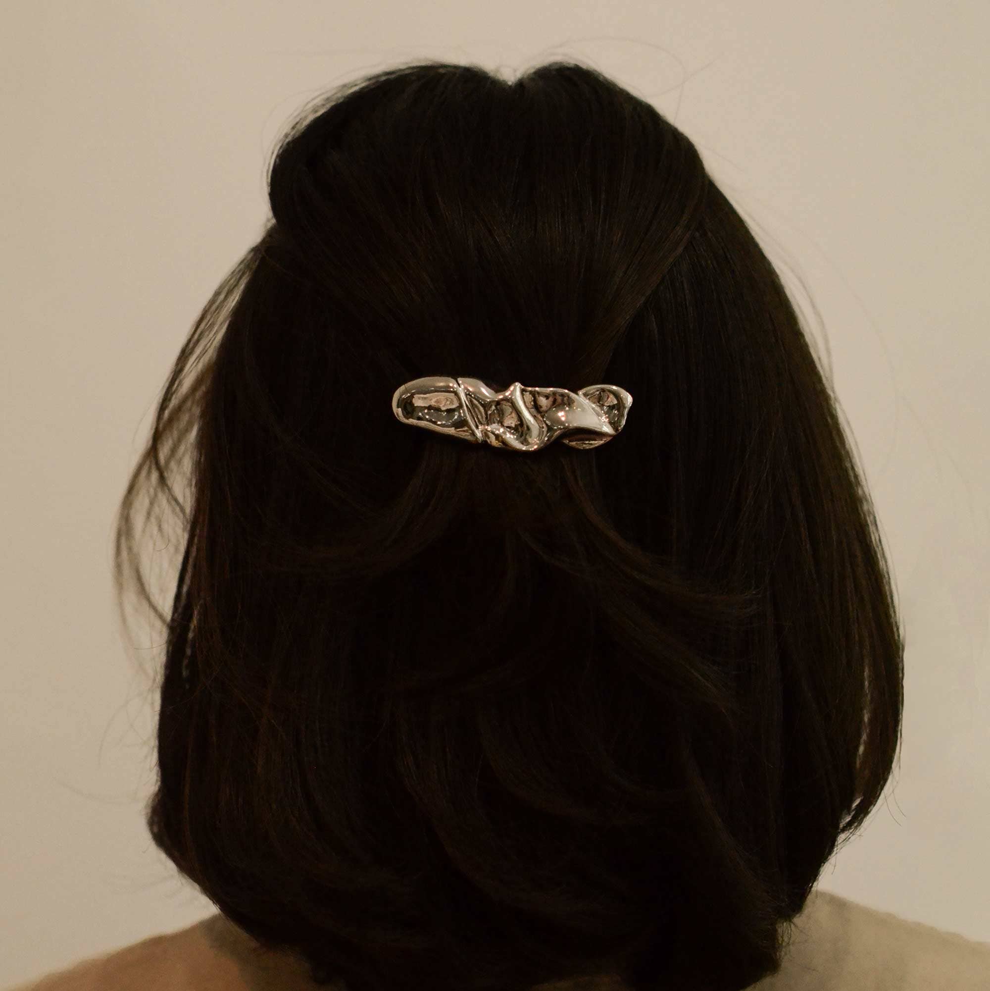 Barrette métallique texturée - Image 4