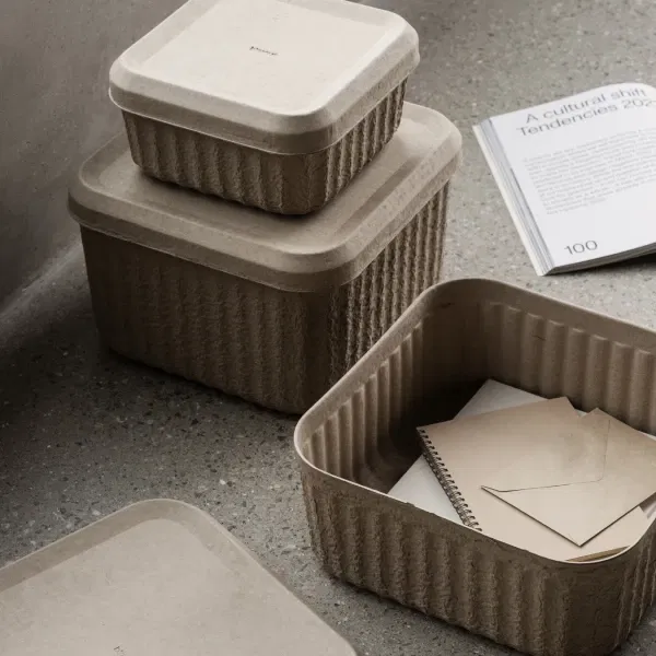 Boîte de rangement en pâte de papier [formats variés]
