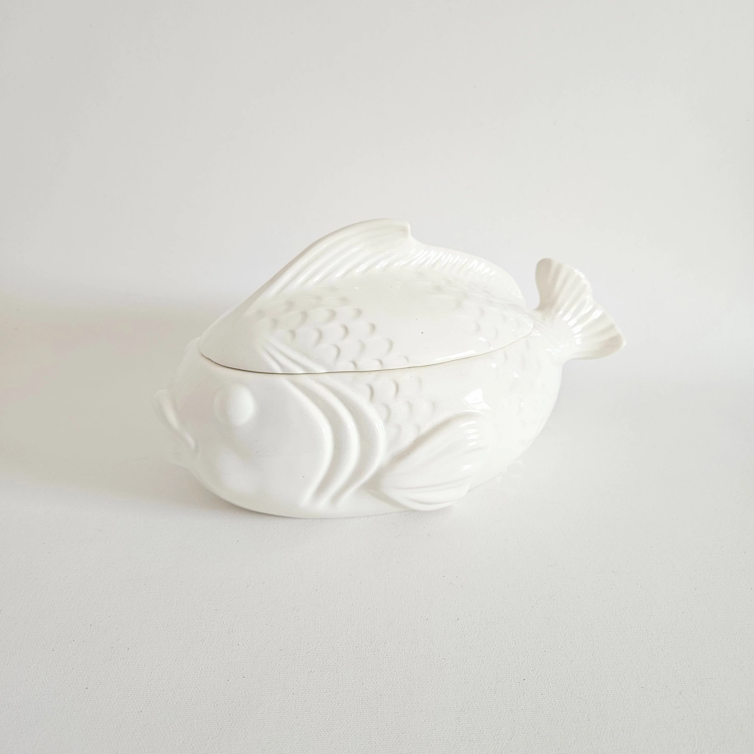 Soupière Poisson vintage en céramique