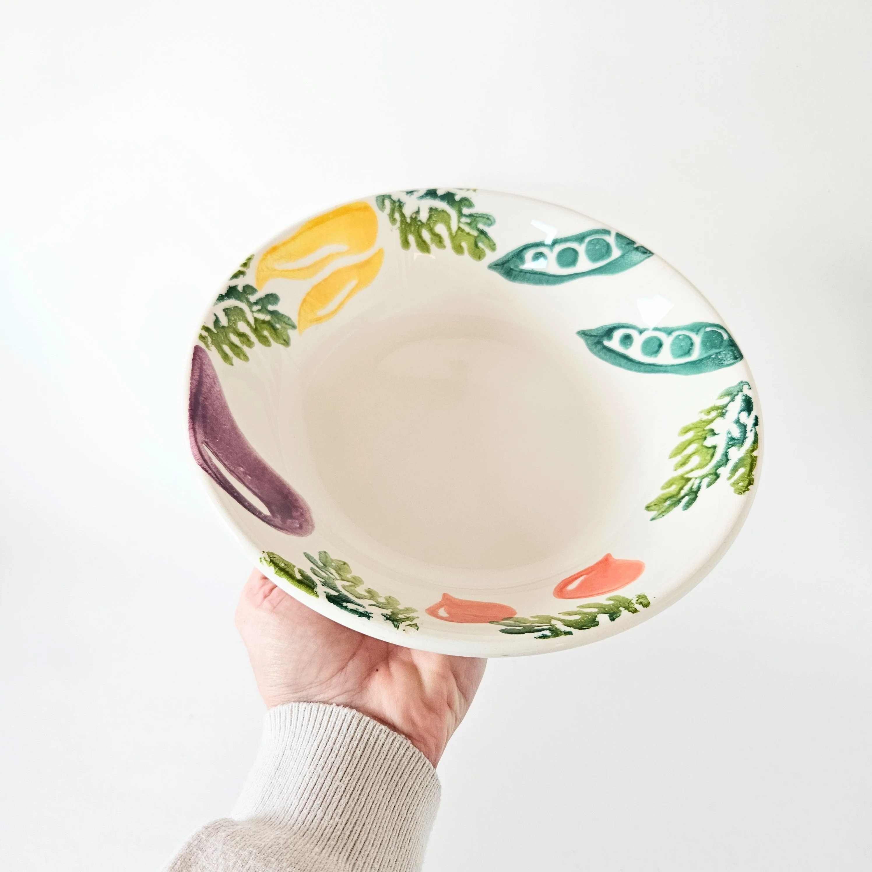 Bol en céramique vintage Légumes