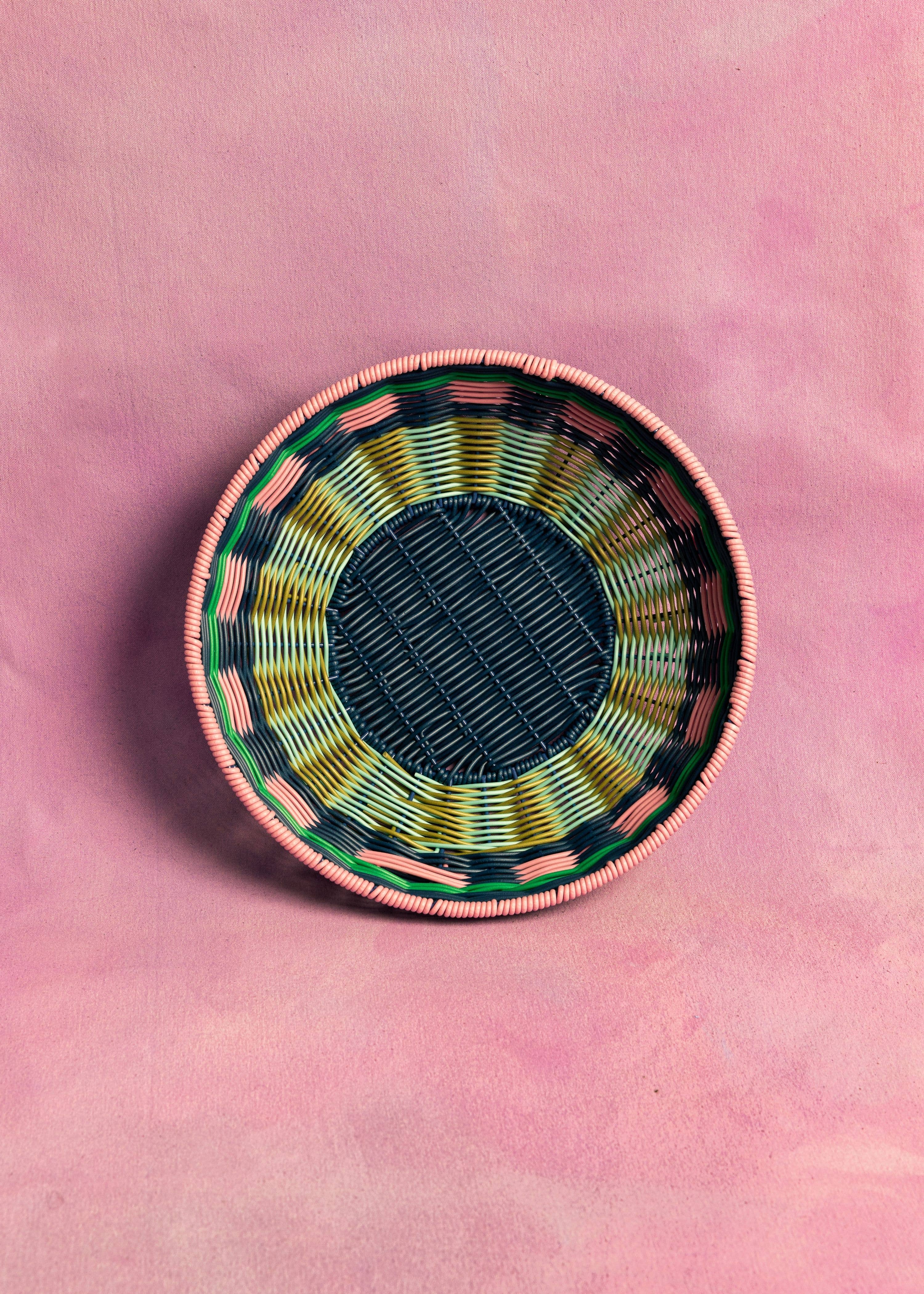 Panier tissé Rose-Marine - Image 2