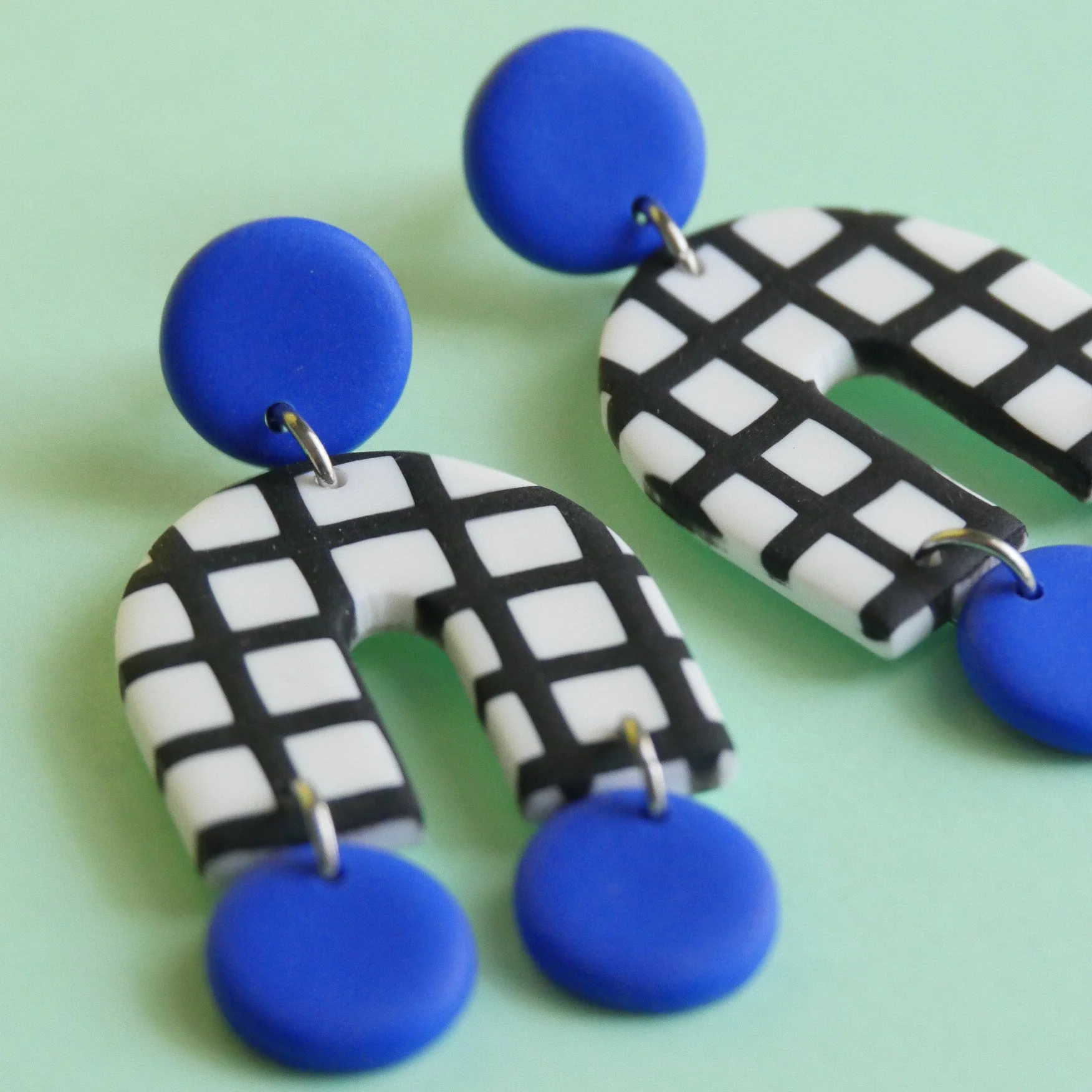 Boucles d'oreilles Arch bleu - Image 2