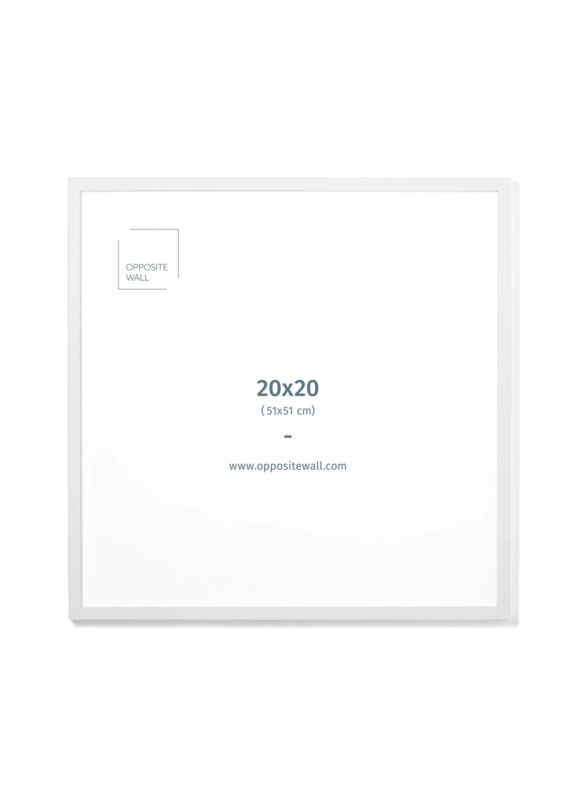 Cadre bois blanc et plexiglas [20 x 20po] - Image 2