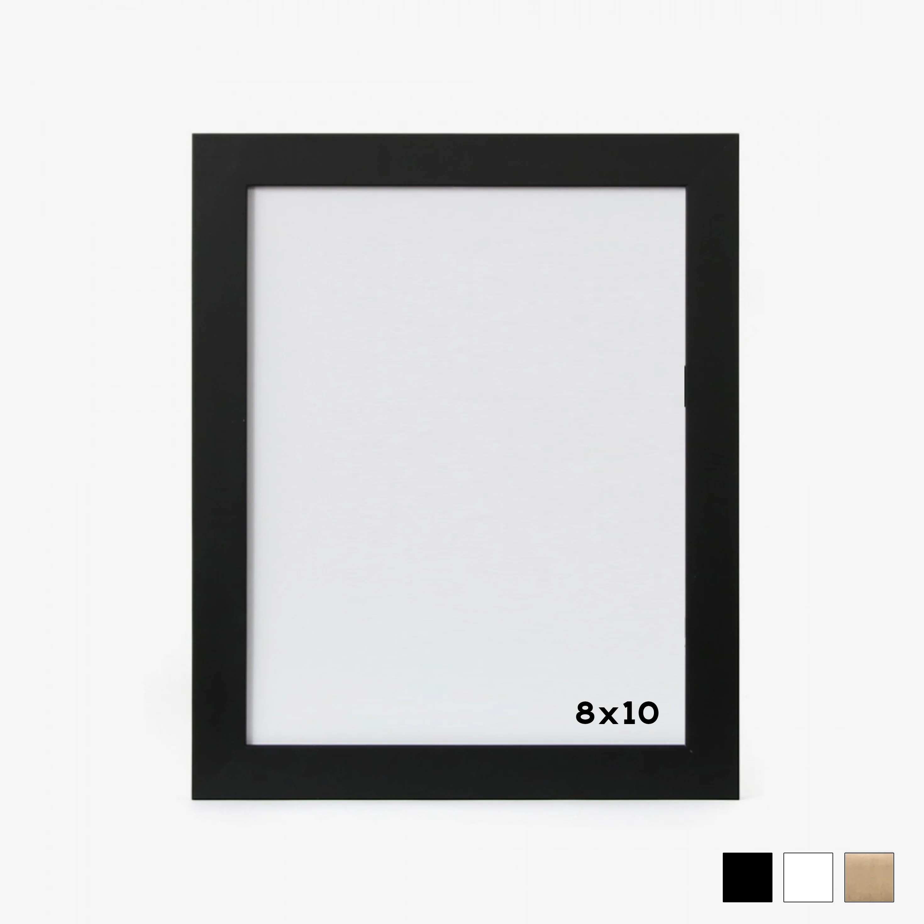 Cadre bois blanc avec vitre [8 x 10 po] - Image 2