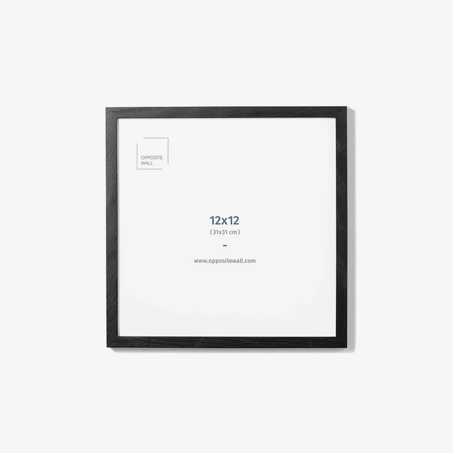 Cadre bois noir et plexiglas [12 x 12 po] - Image 2