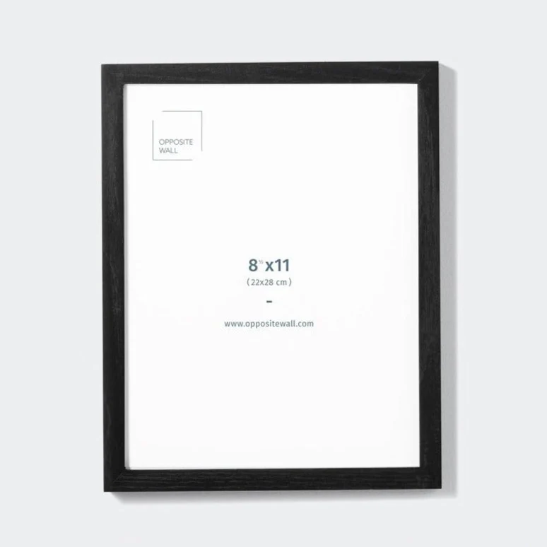 Cadre bois noir et plexiglas [8.5 x 11 po] - Image 2