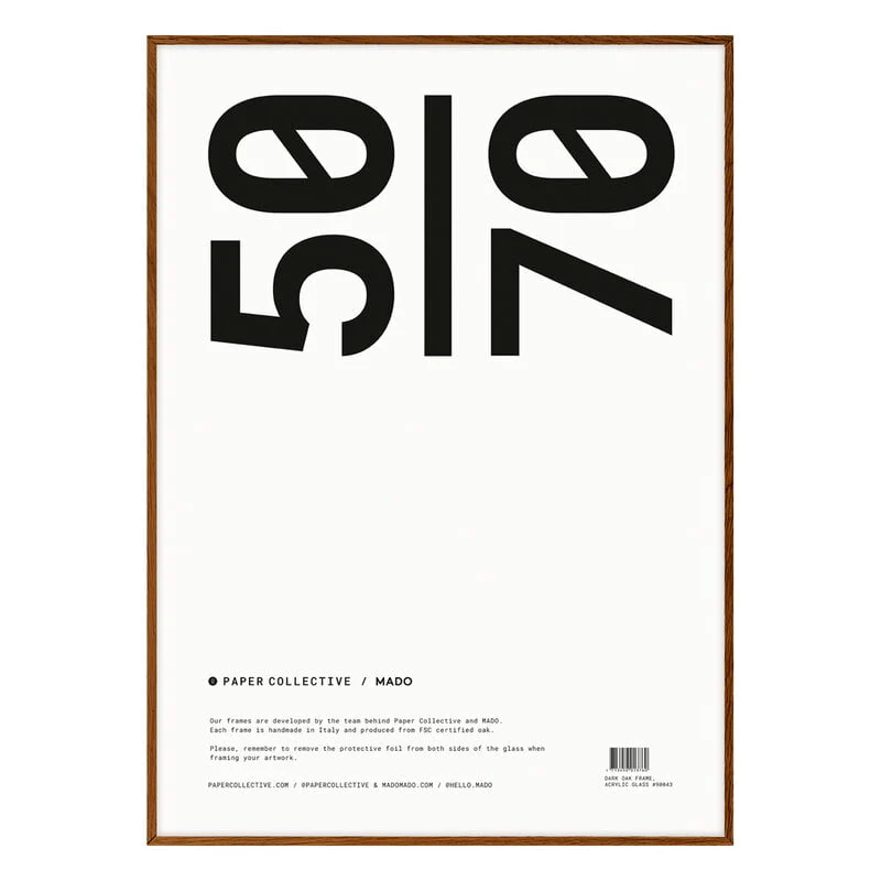 Cadre chêne foncé et plexiglas [50x70cm] - Image 2