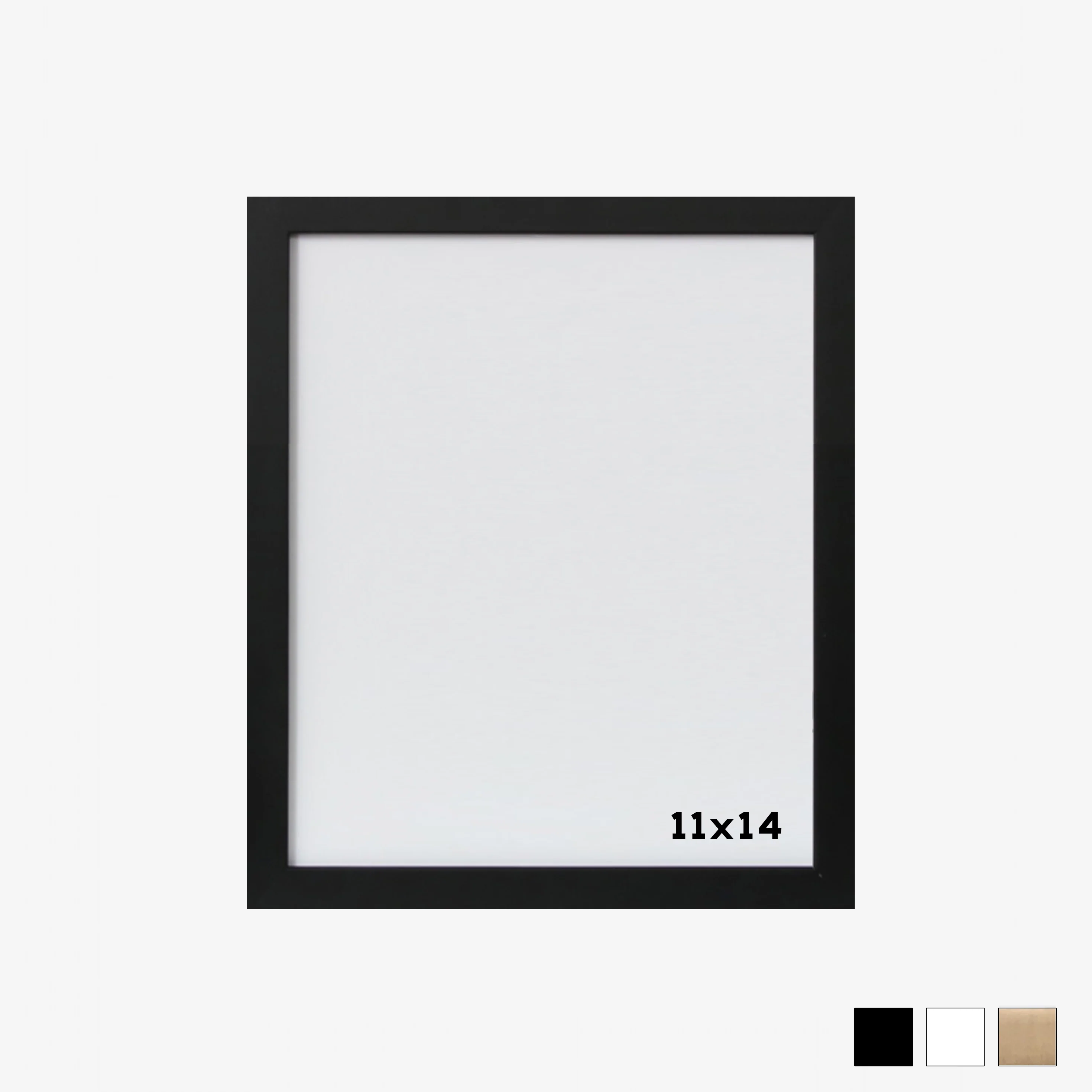 Cadre bois noir avec vitre [11 x 14 po] - Image 2