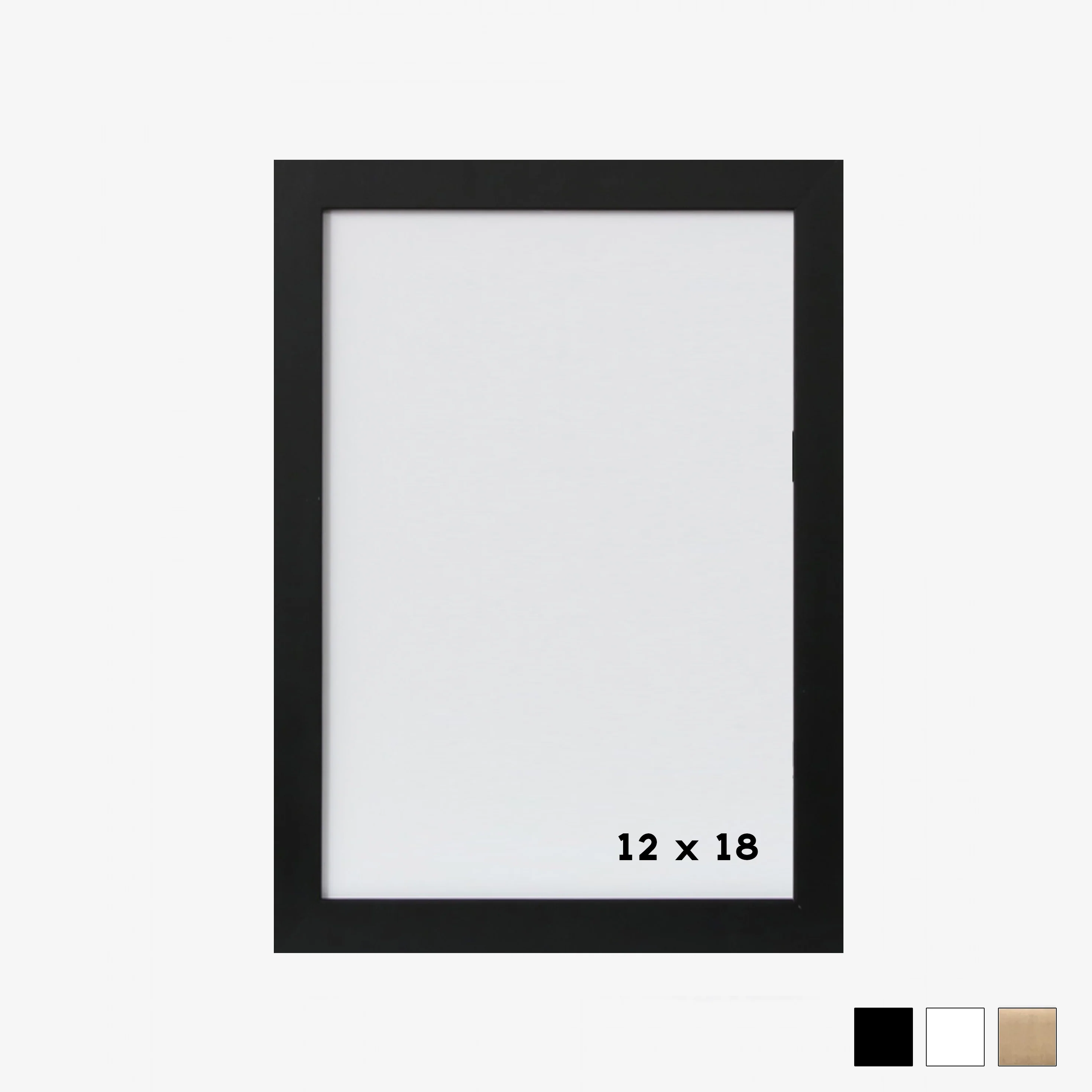 Cadre bois noir avec vitre [12 x 18 po] - Image 2