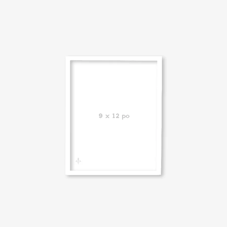 Cadre bois blanc avec vitre [9 x 12 po] - Image 2