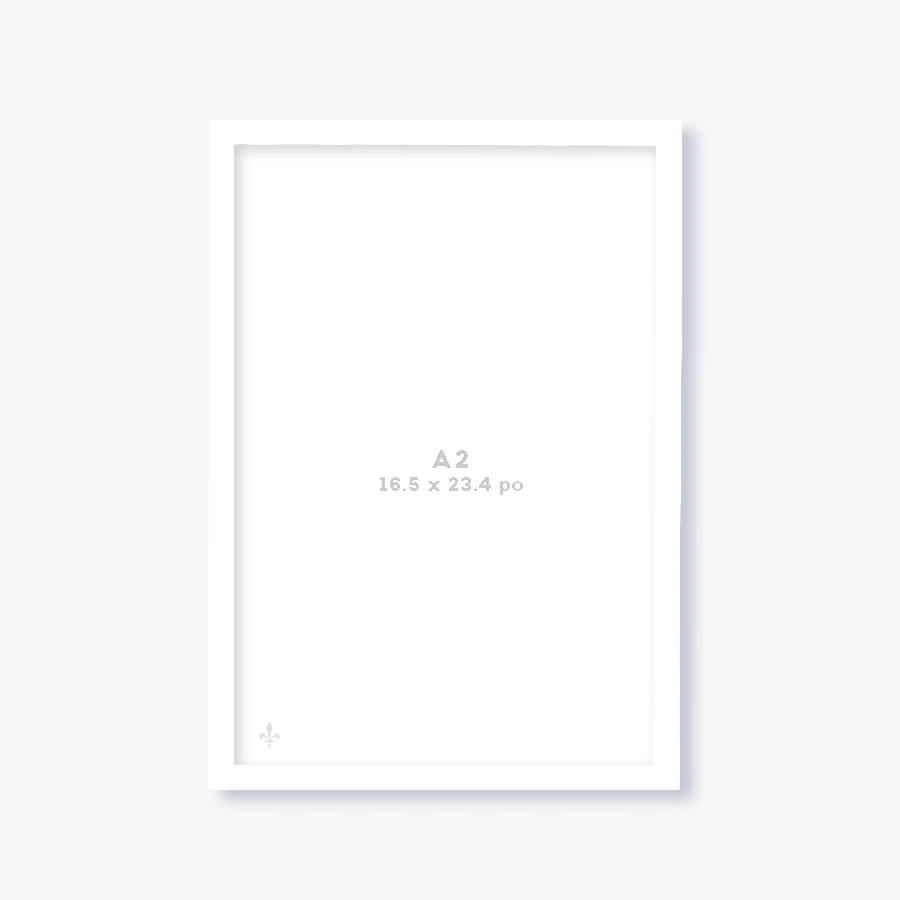 Cadre bois blanc avec vitre [A2 - 16.5 x 23.4po] - Image 2