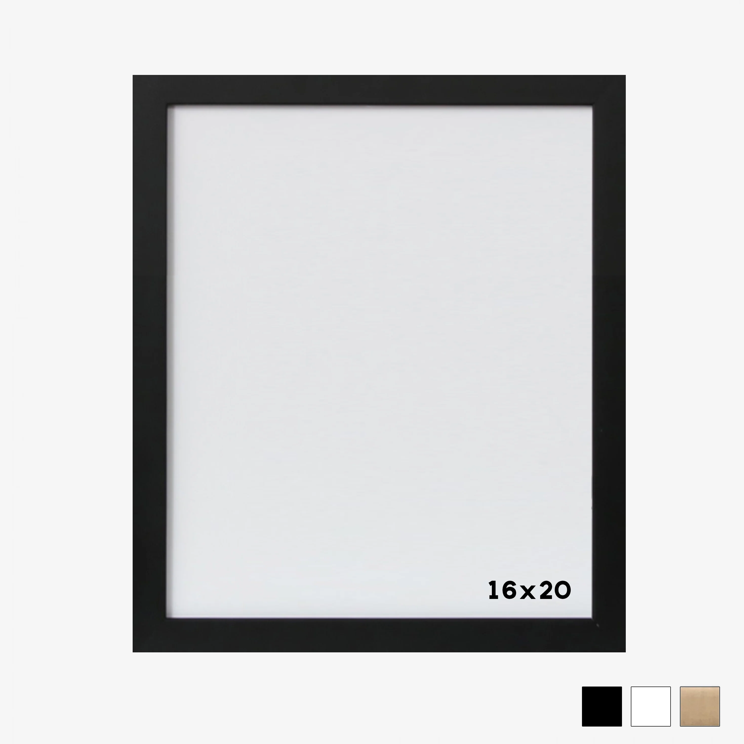 Cadre bois blanc avec vitre [16 x 20 po] - Image 2