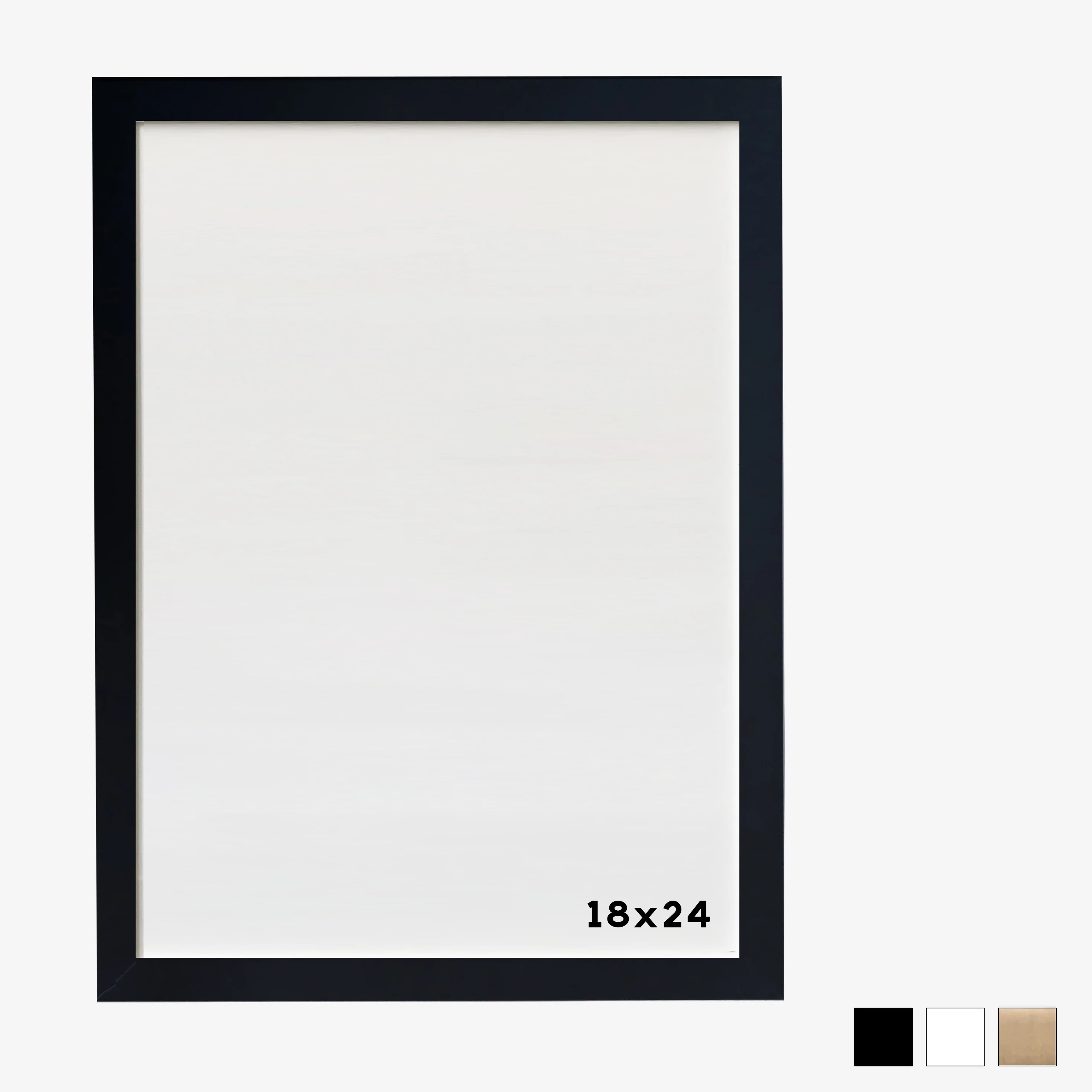 Cadre bois noir avec vitre [18 x 24 po] - Image 2