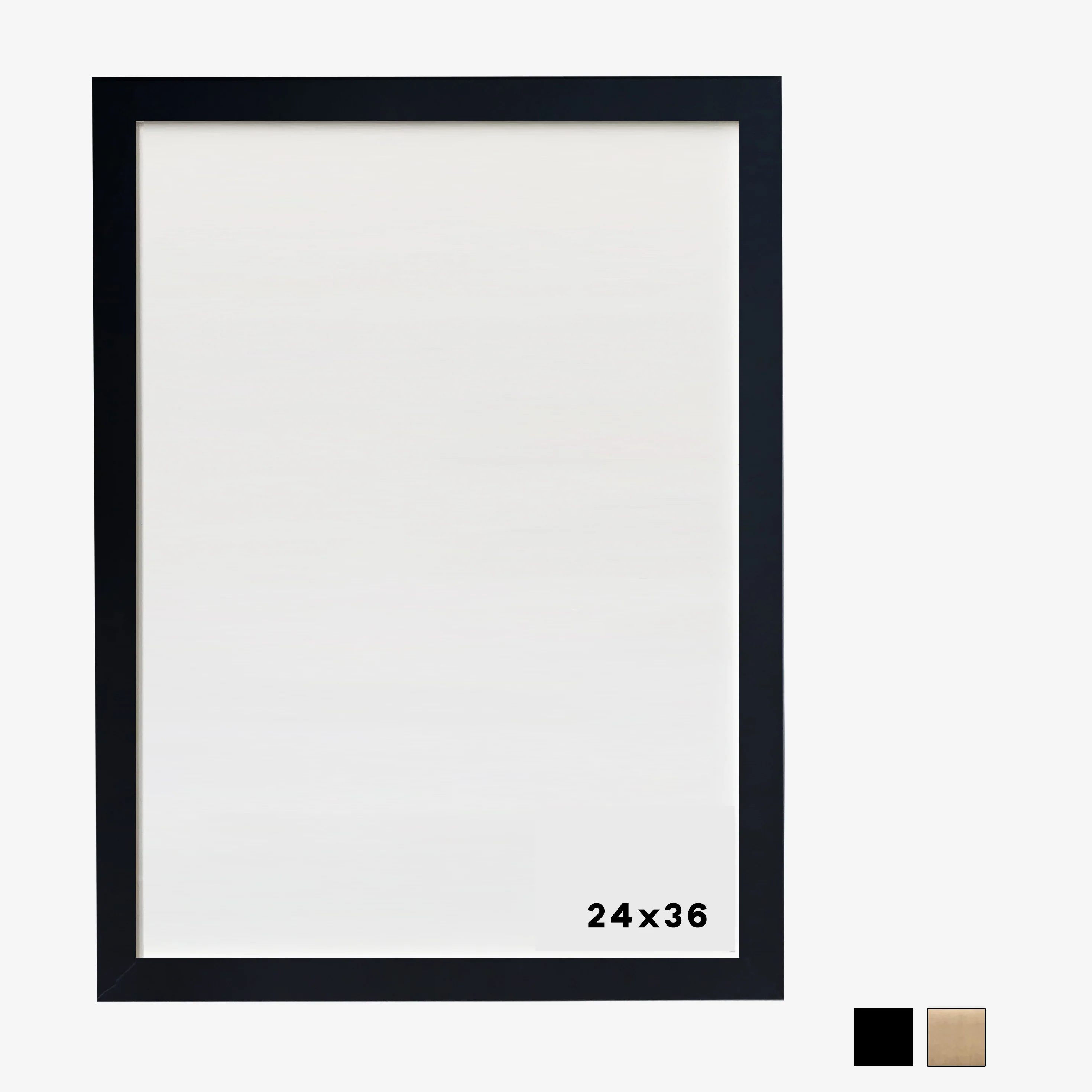 Cadre bois noir avec vitre [24 x 36 po] - Image 2