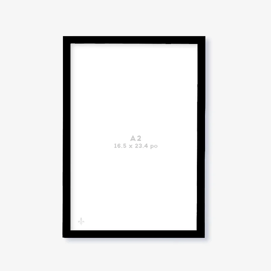 Cadre bois noir avec vitre [A2 - 16.5 x 23.4po] - Image 2