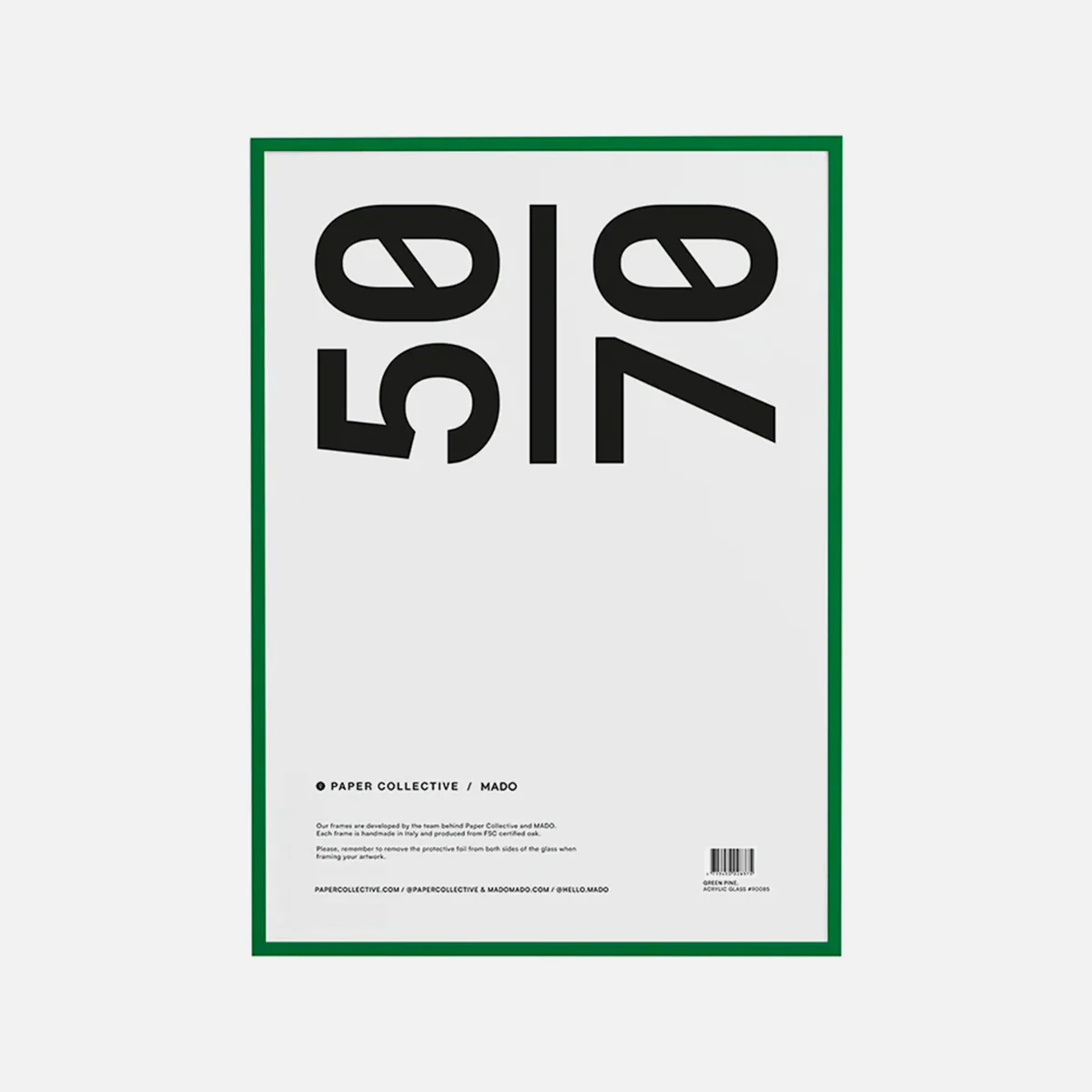 Cadre de bois vert et plexiglas [50x70cm] - Image 2