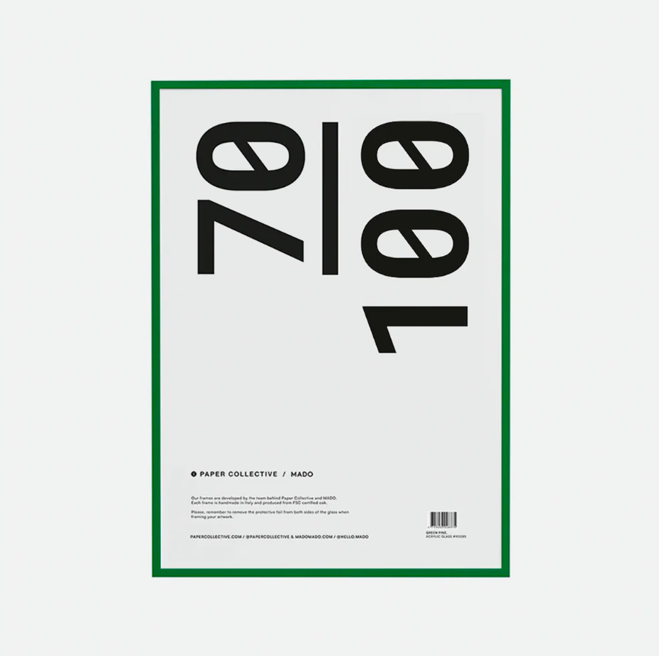 Cadre en bois vert et plexiglas [70x100cm] - Image 2