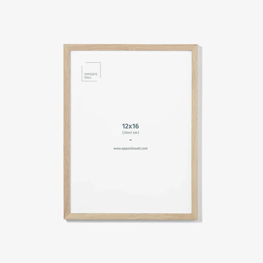 Cadre chêne et plexiglas [12 x 16 po] - tel quel - Image 2