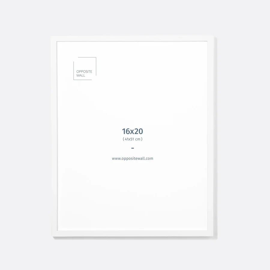 Cadre bois blanc et plexiglas [16 x 20 po] - Image 2