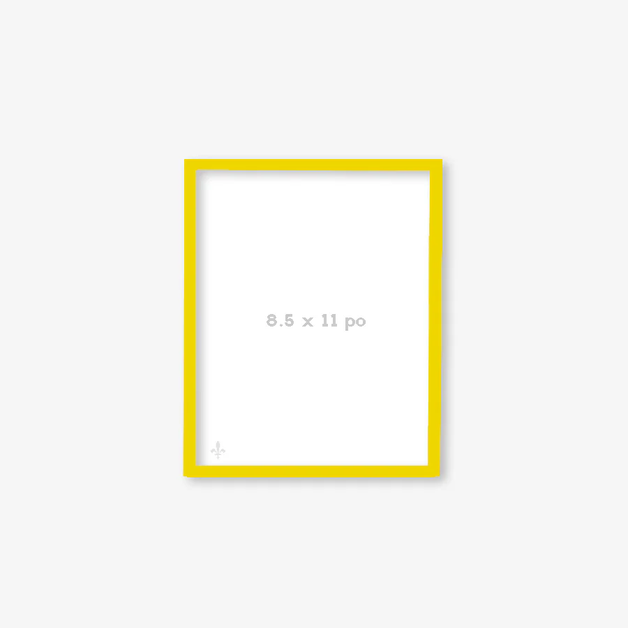 Cadre jaune avec vitre [8.5 x 11 po] - Image 2