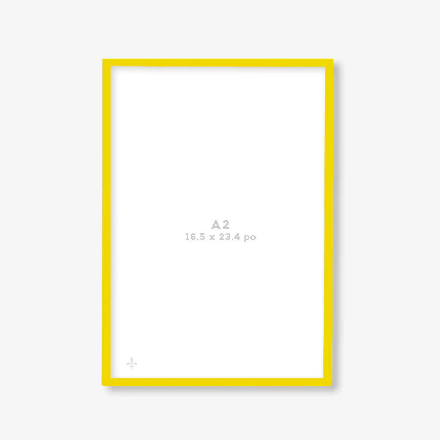 Cadre jaune avec vitre [A2 - 16.5 x 23.4po] - Image 2