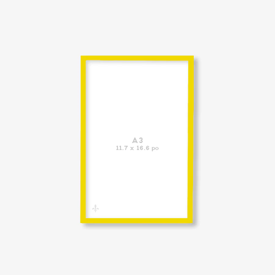Cadre jaune avec vitre [A3 - 11.7 x 16.5po] - Image 2