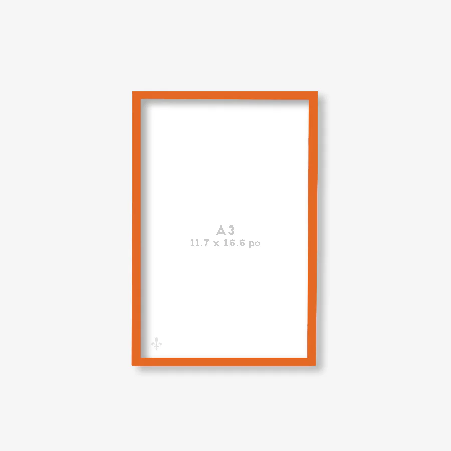 Cadre orange avec vitre [A3 - 11.7 x 16.5po] - Image 2