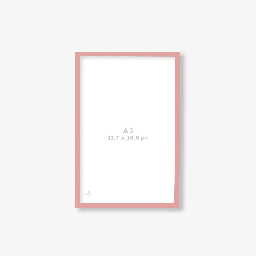 Cadre rose avec vitre [A3 - 11.7 x 16.5po] - Image 2