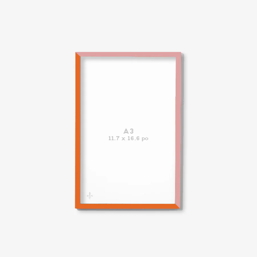 Cadre rose/orange avec vitre [A3 - 11.7 x 16.5po] - Image 2