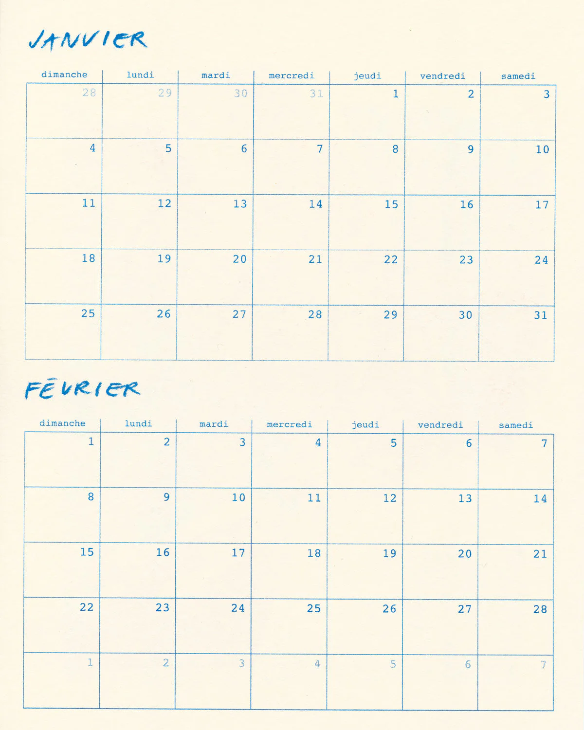 Calendrier 2026 Deux mille ben fit (ness) - Image 5