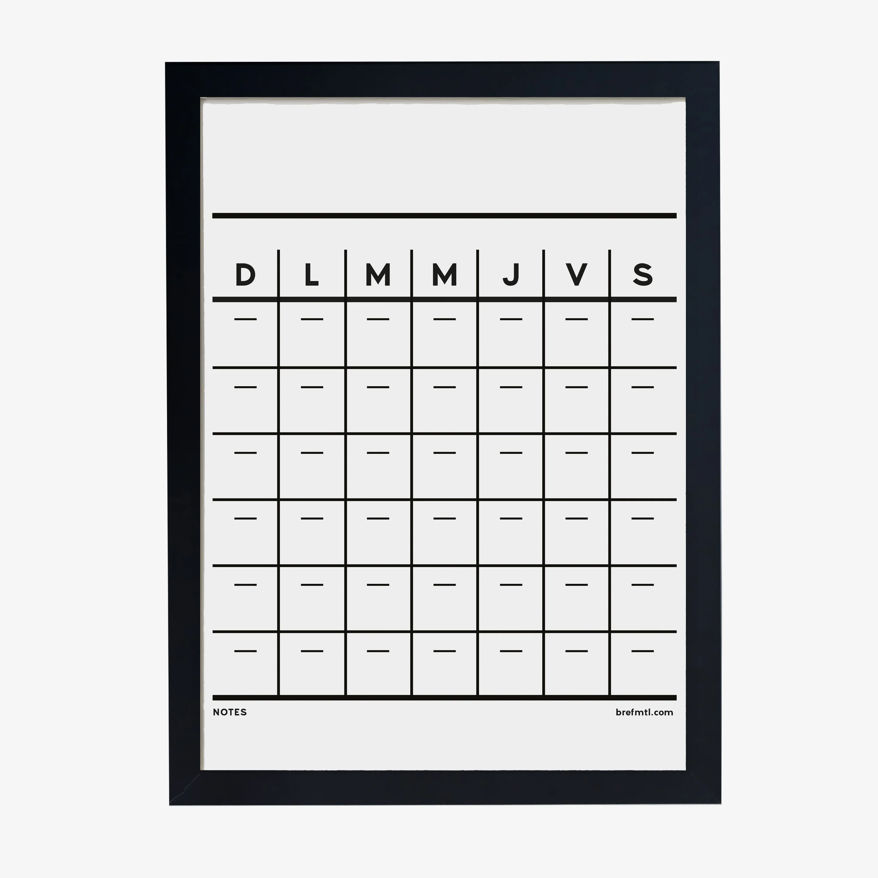 Calendrier perpétuel encadré Bref - couleurs variées [18x24po] - Image 2