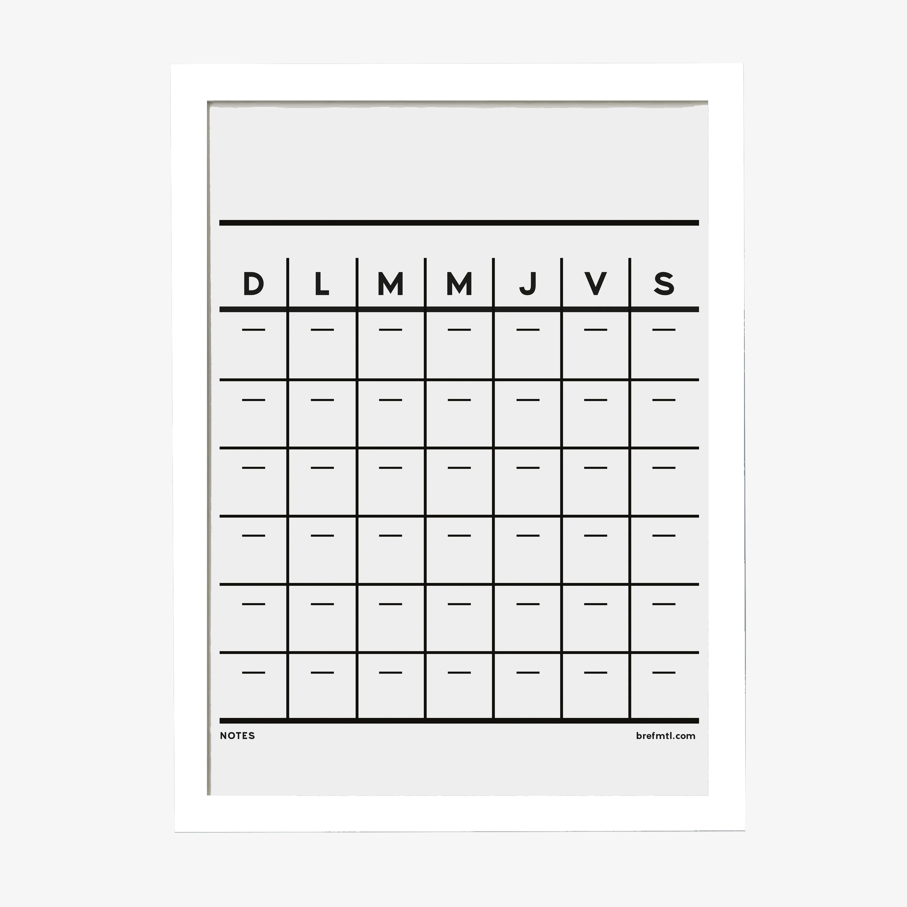 Calendrier perpétuel encadré Bref - couleurs variées [18x24po] - Image 3