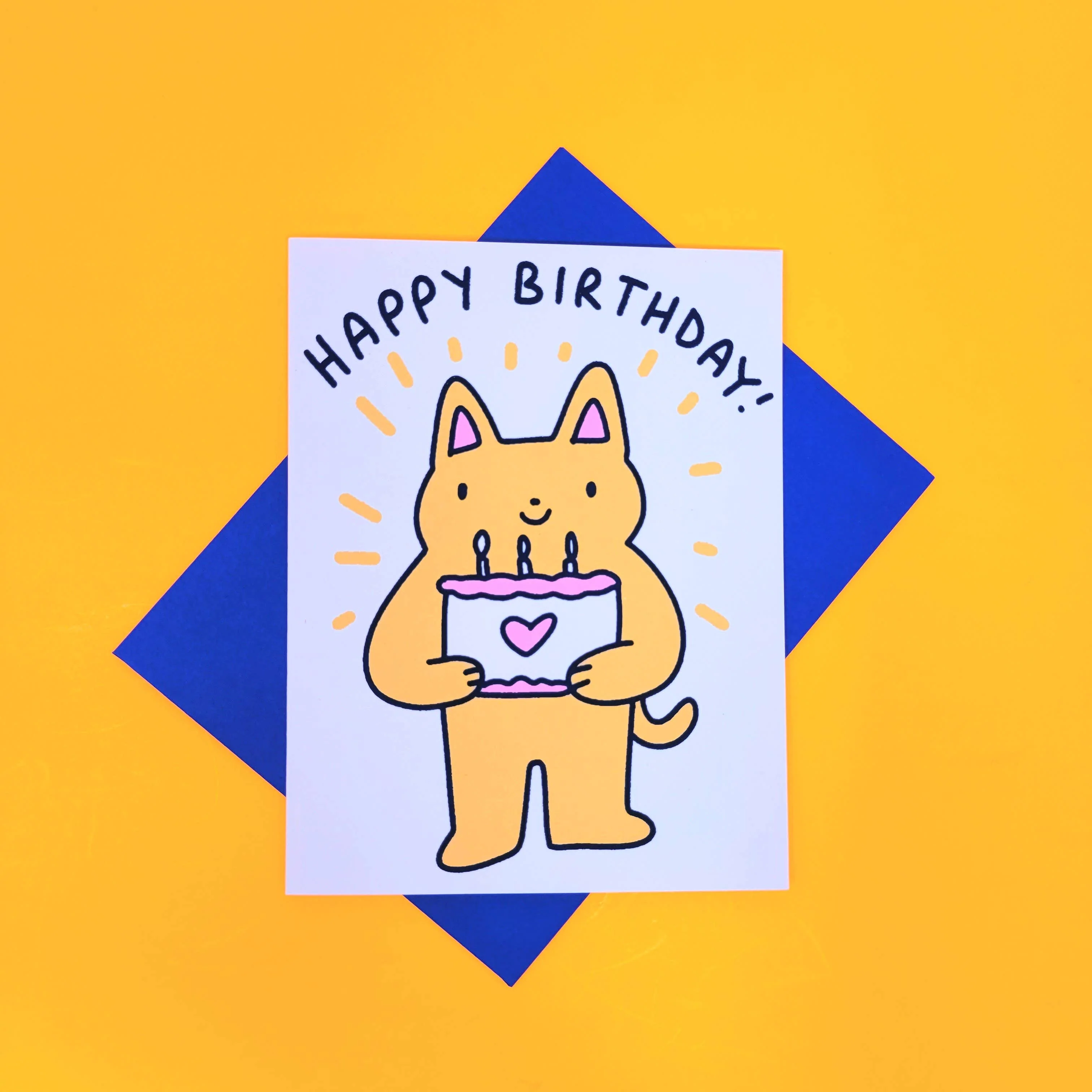 Carte de souhaits Cake Time Cat