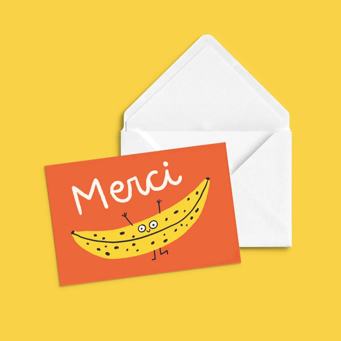 Carte de souhaits Merci Banane!