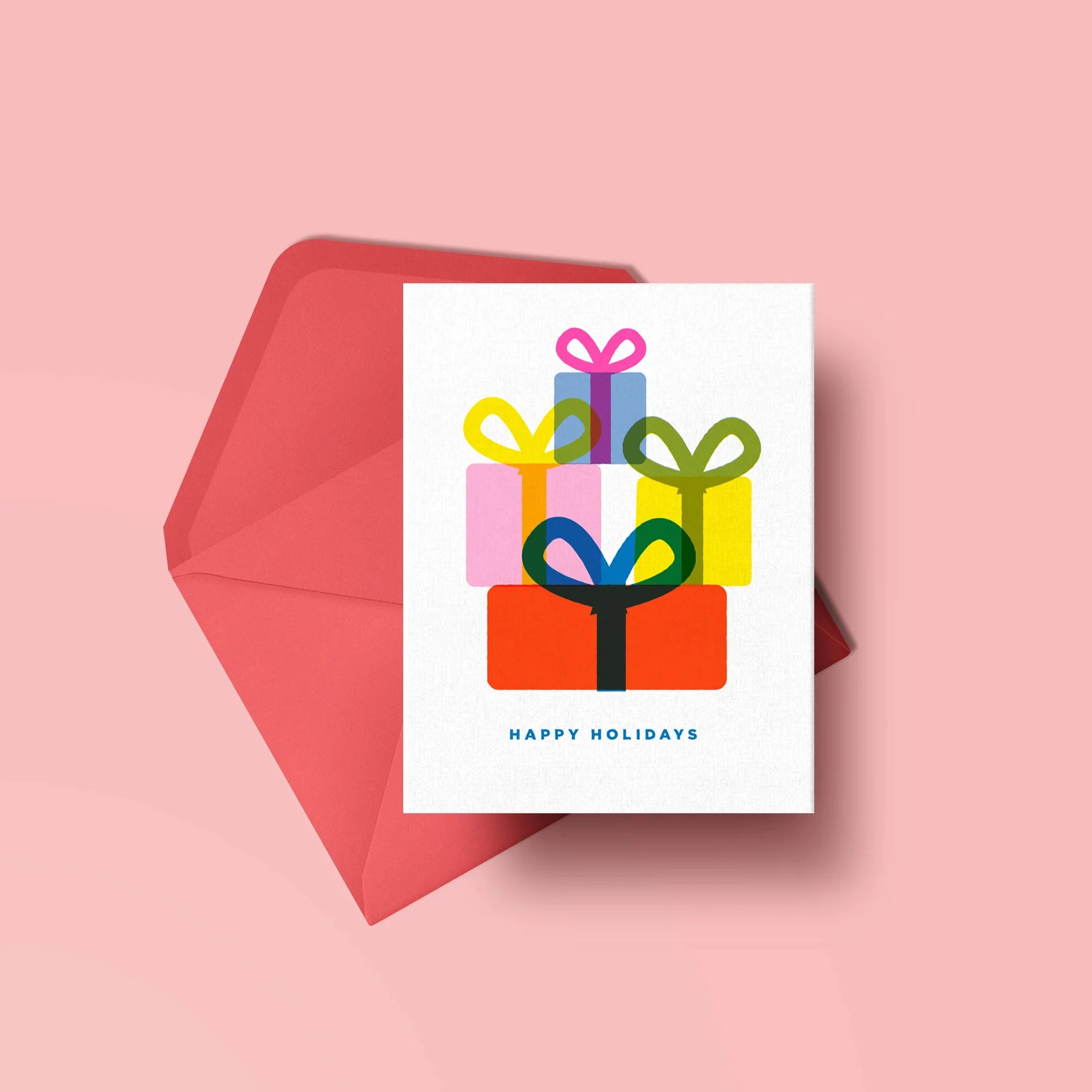 Carte de souhaits risographie Happy Presents