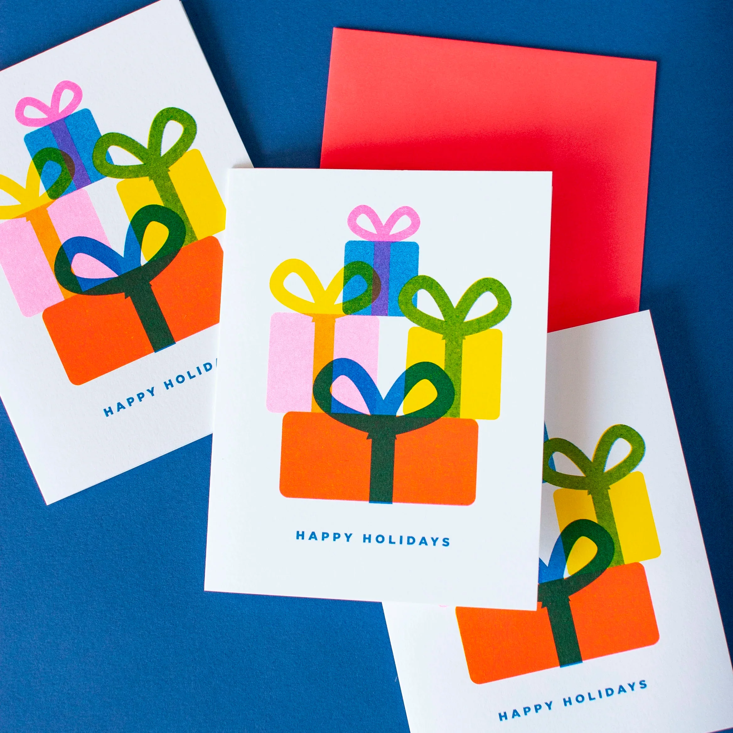 Carte de souhaits risographie Happy Presents - Image 2