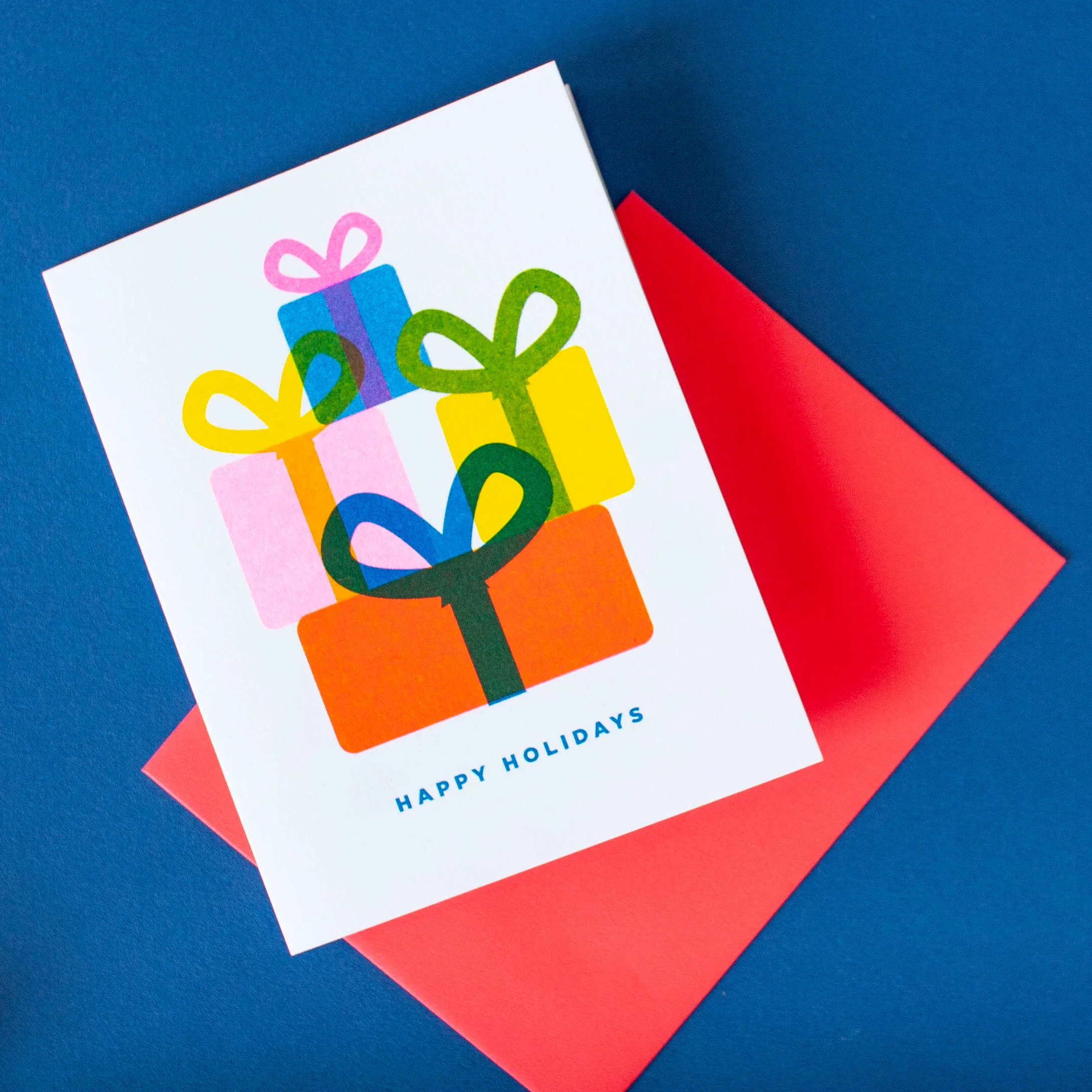 Carte de souhaits risographie Happy Presents - Image 3