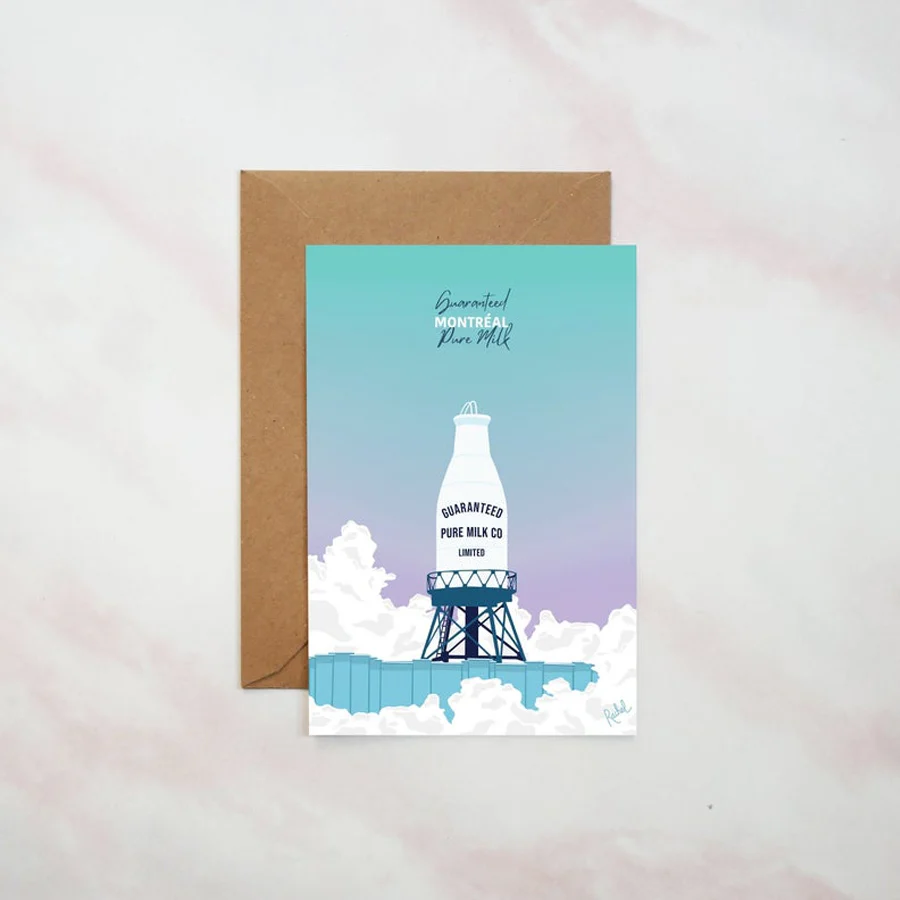 Carte postale 'Guaranteed pure milk'