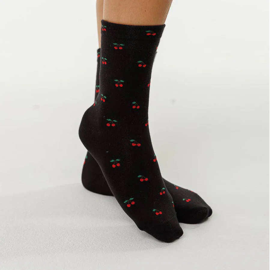 Chaussettes noires Cerises