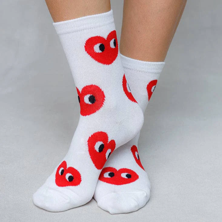 Chaussettes coeurs I heart you [couleurs variées]