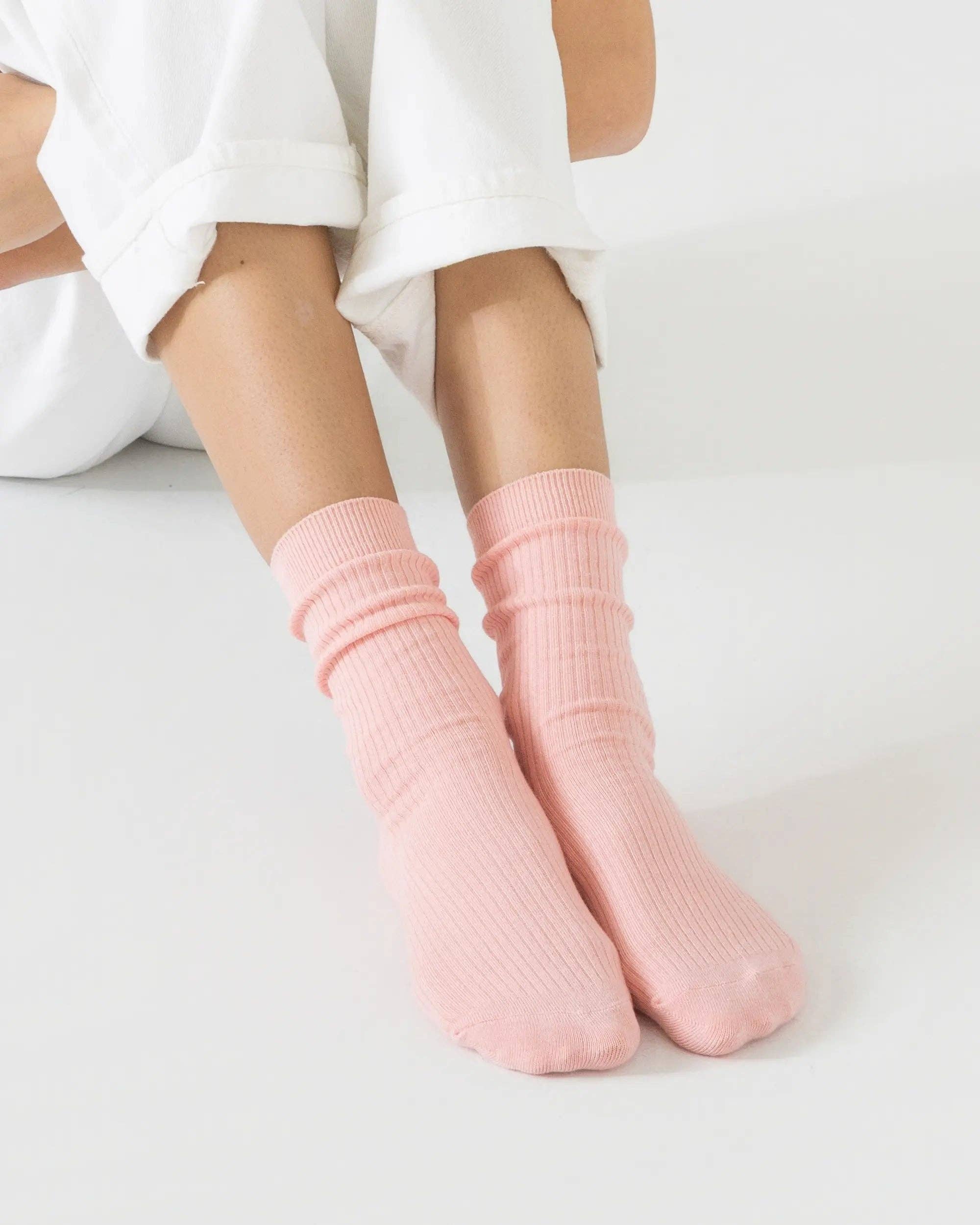Chaussettes en coton Roam Crew Rose - Image 3