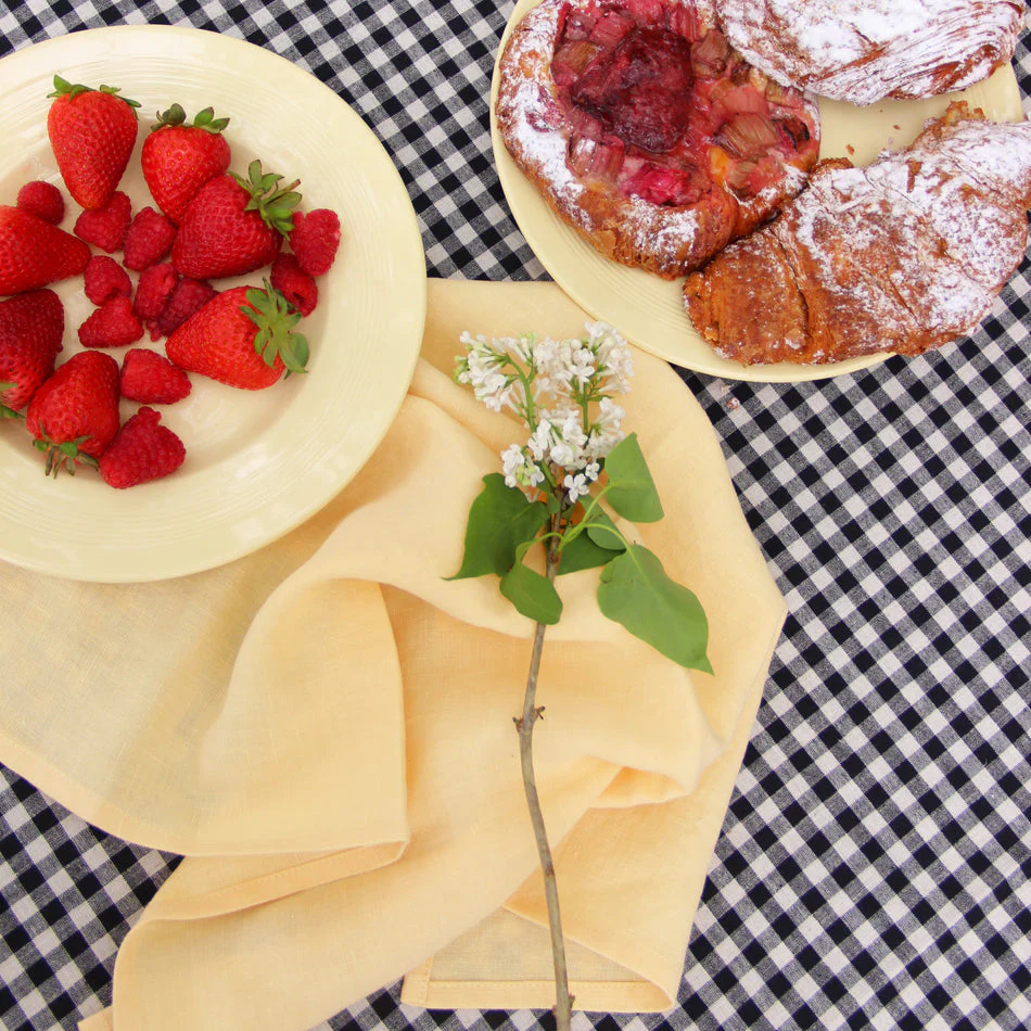 Ensemble de 2 serviettes de table en lin Butter