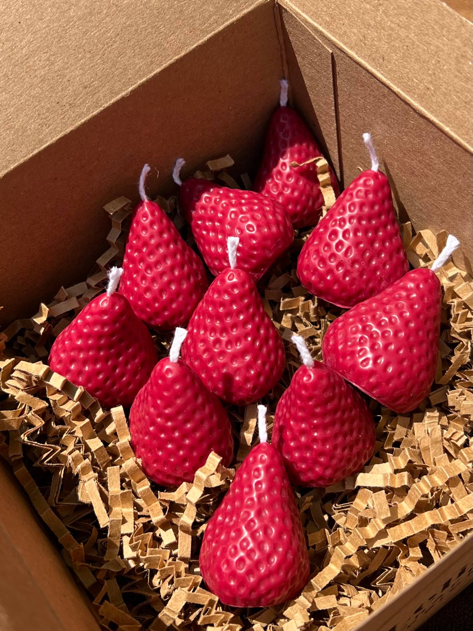 Ensemble de 5 bougies fraises - Image 3