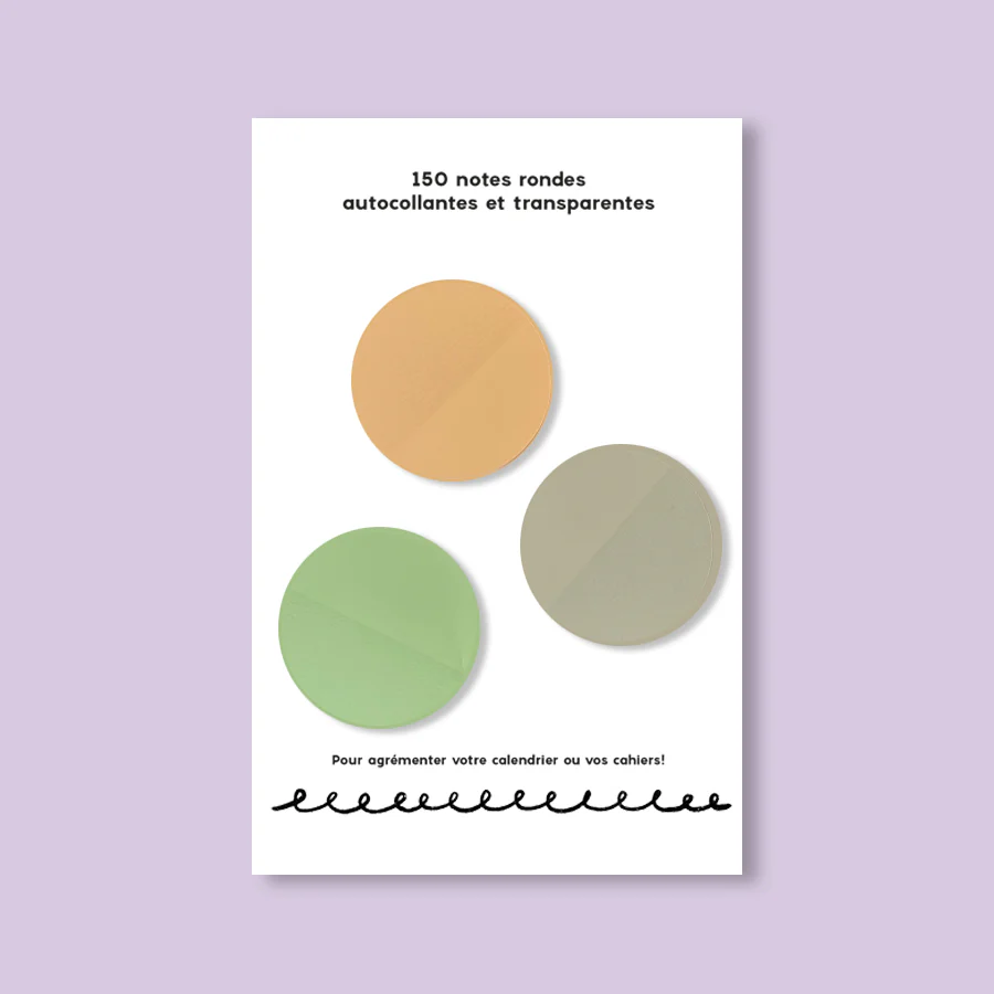Ensemble de notes rondes adhésives [couleurs variées] - Image 2