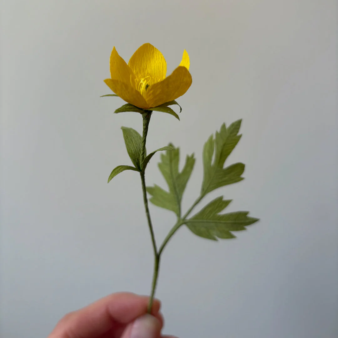 Ensemble DIY de fleurs en papier à assembler 'Bouton d'or'