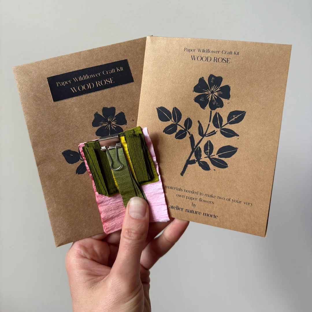 Ensemble DIY de fleurs en papier à assembler 'Rose sauvage' - Image 2